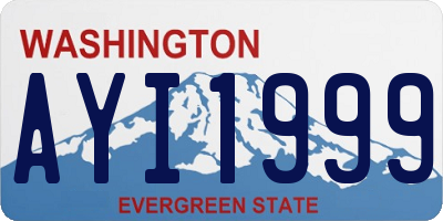 WA license plate AYI1999
