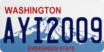 WA license plate AYI2009