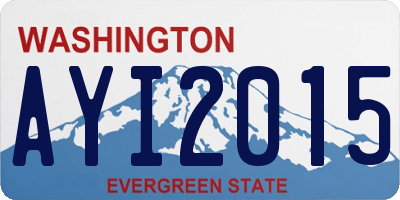WA license plate AYI2015