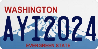 WA license plate AYI2024