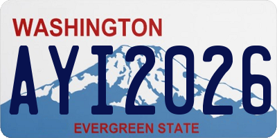 WA license plate AYI2026