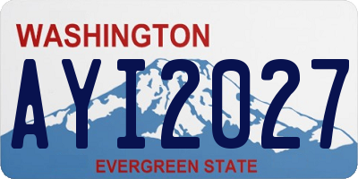 WA license plate AYI2027