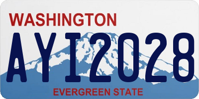 WA license plate AYI2028