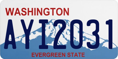 WA license plate AYI2031