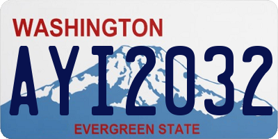 WA license plate AYI2032