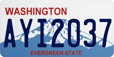 WA license plate AYI2037