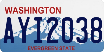 WA license plate AYI2038