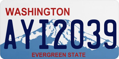 WA license plate AYI2039