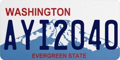WA license plate AYI2040