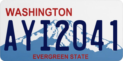 WA license plate AYI2041