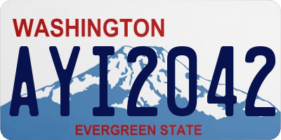 WA license plate AYI2042