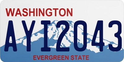 WA license plate AYI2043