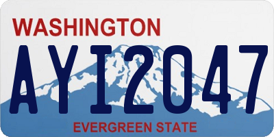 WA license plate AYI2047