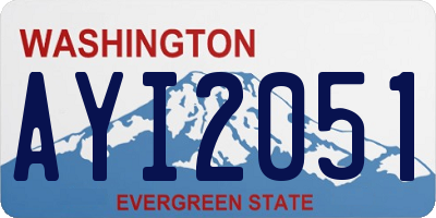 WA license plate AYI2051