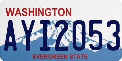WA license plate AYI2053
