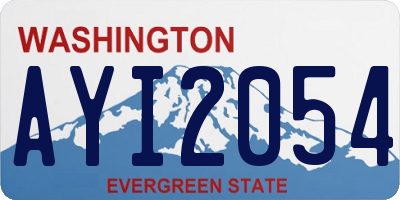 WA license plate AYI2054