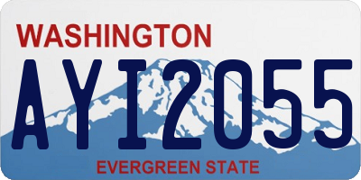 WA license plate AYI2055
