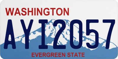 WA license plate AYI2057