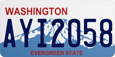 WA license plate AYI2058
