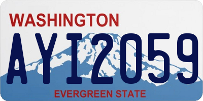 WA license plate AYI2059