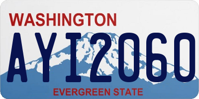 WA license plate AYI2060