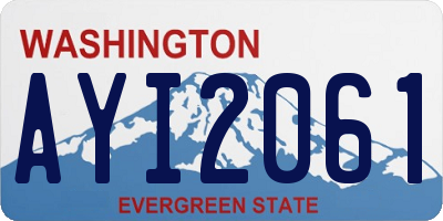 WA license plate AYI2061