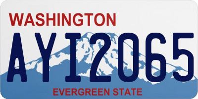 WA license plate AYI2065