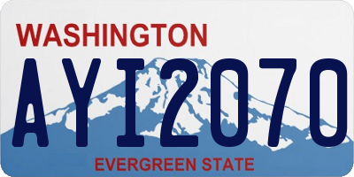 WA license plate AYI2070