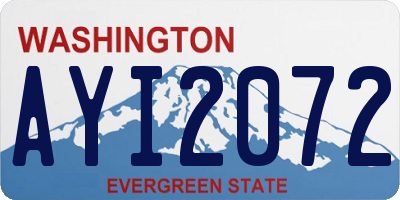 WA license plate AYI2072