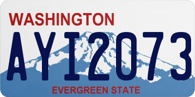 WA license plate AYI2073