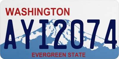 WA license plate AYI2074