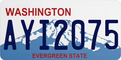 WA license plate AYI2075