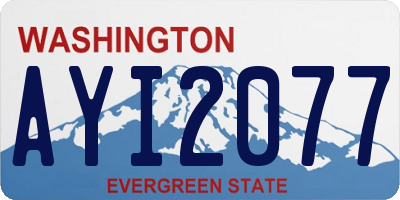 WA license plate AYI2077