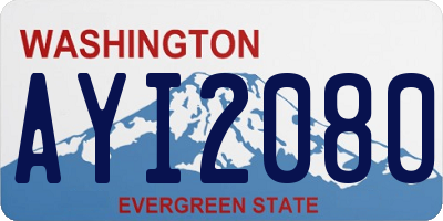 WA license plate AYI2080