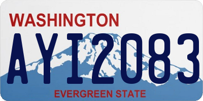 WA license plate AYI2083
