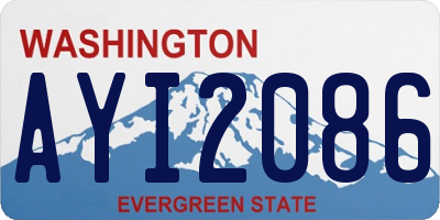 WA license plate AYI2086