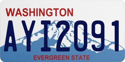 WA license plate AYI2091