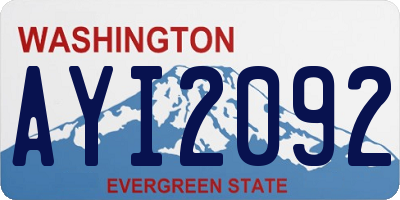 WA license plate AYI2092