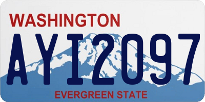 WA license plate AYI2097