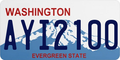 WA license plate AYI2100