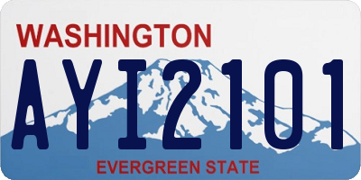 WA license plate AYI2101