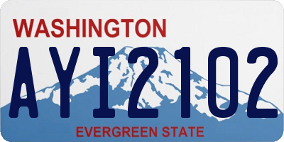 WA license plate AYI2102