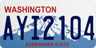 WA license plate AYI2104