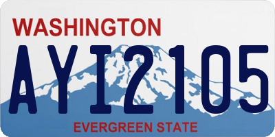 WA license plate AYI2105