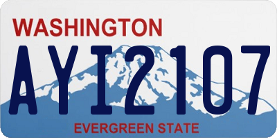 WA license plate AYI2107