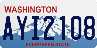 WA license plate AYI2108