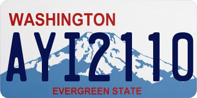 WA license plate AYI2110