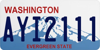 WA license plate AYI2111
