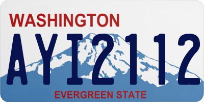 WA license plate AYI2112