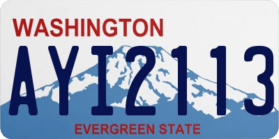 WA license plate AYI2113